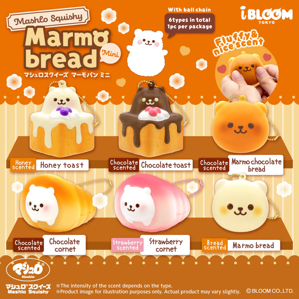 i-BLOOM MASHLO Marmo Bread Mini Squishy | Blind Box, Full Box or Choose Style