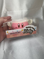 Kirby Strawberry Milk Squishy Mascot front view in original clear packaging