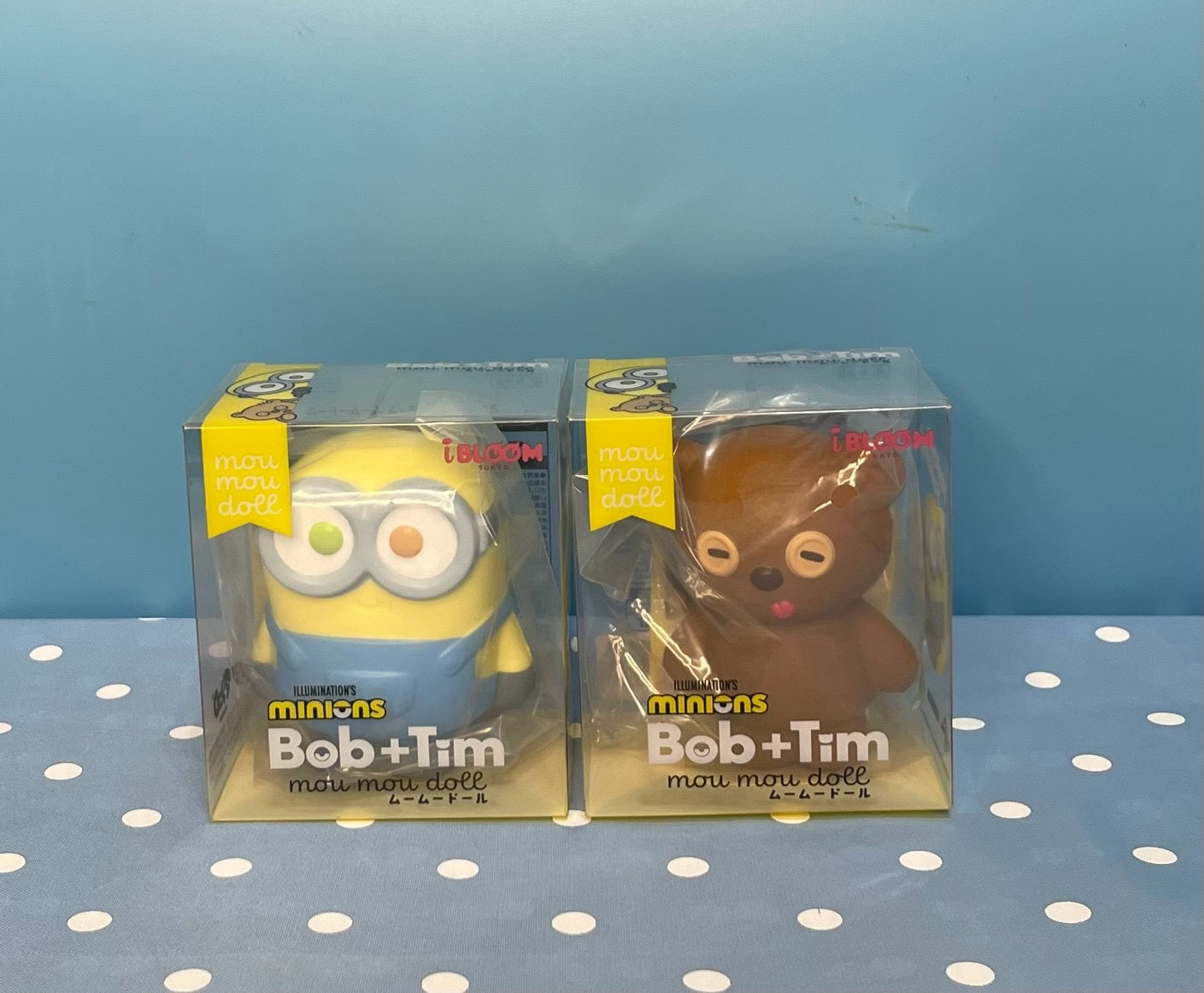 iBLOOM Minions Bob and Tim Mou Mou Doll Japan Limited Squishy