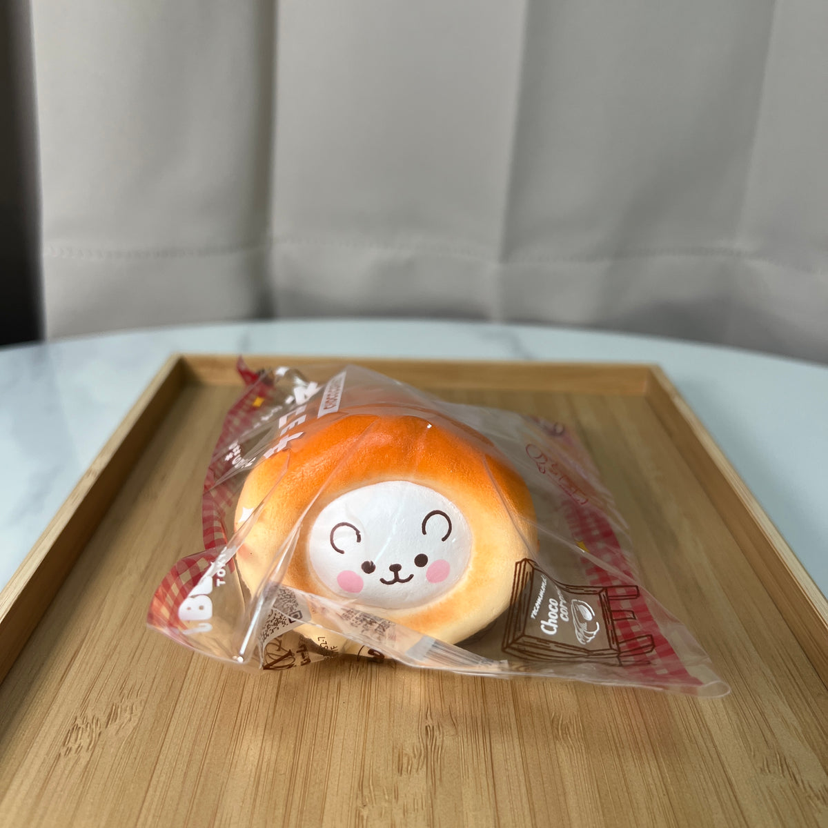 i-BLOOM Chocolate Cornet Squishy, soft bread-shaped collectible squeeze toy