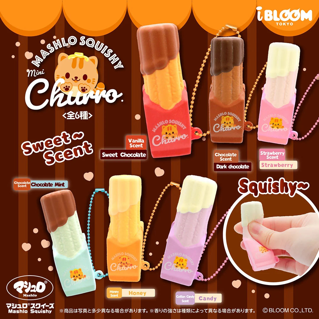 iBLOOM Mini Churro Squishy Blind Box – 6 Dessert Designs