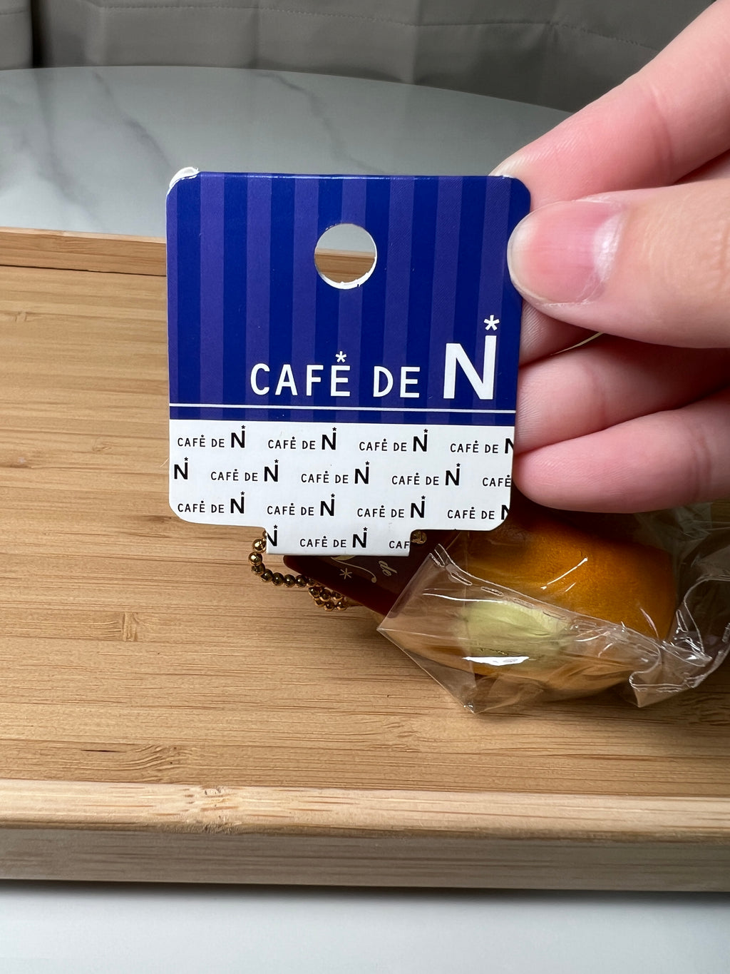 Cafe de N Cornet Bread Squishy NIC original paper tag front