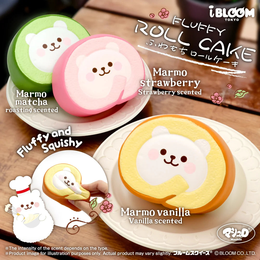iBLOOM Fluffy Roll Cake Marmo Squishy – Choose Style