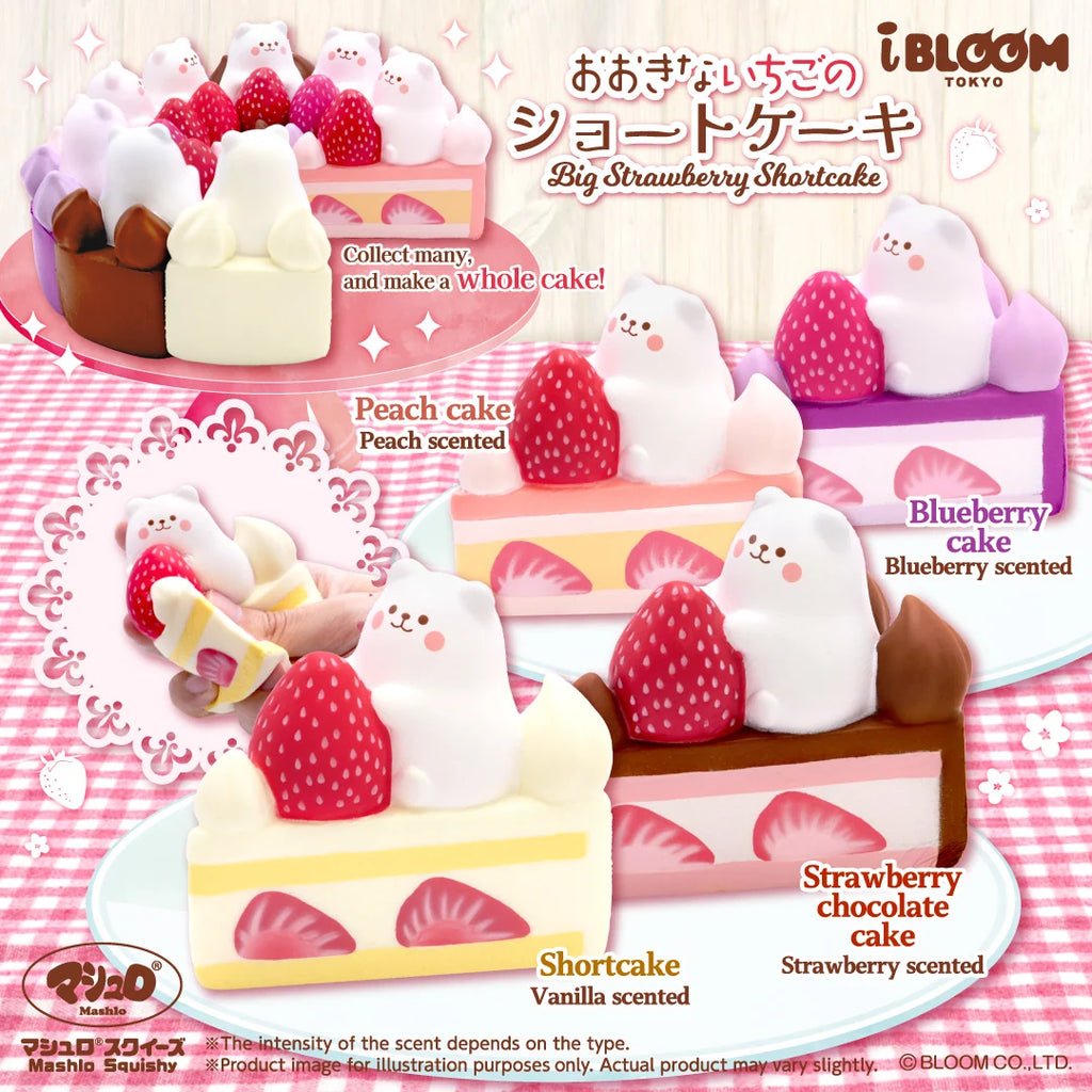 iBLOOM Big Strawberry Shortcake Blueberry Cake Squishy – Marmo Bear