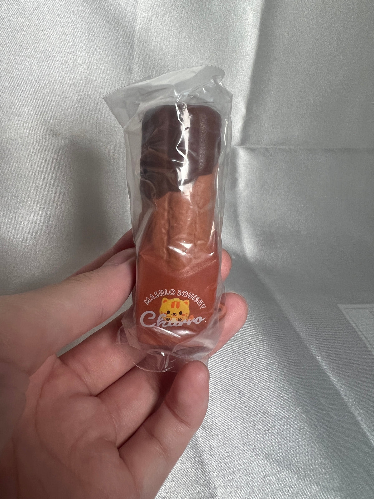 iBLOOM Mini Churro Dark Choco Squishy Keychain – Marshmallow Dessert Toy