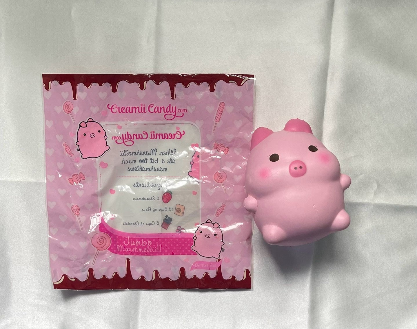 Jumbo Marshmallow Pig Squishy Puni Maru × Creamiicandy | Rare Marshmellii Pig Squishy