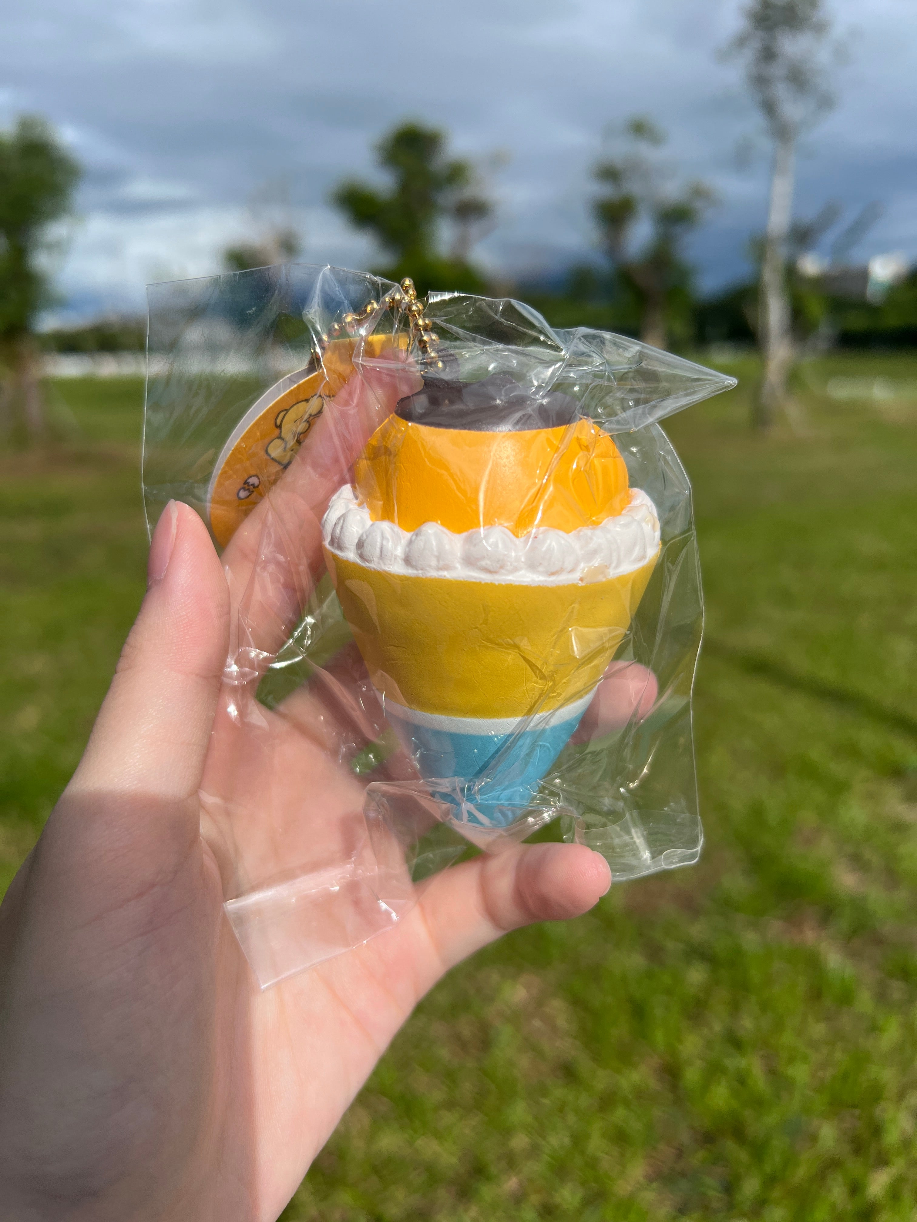 Rare Pompompurin Squishy – Sanrio Crepe Soft Keychain Japan Collectible