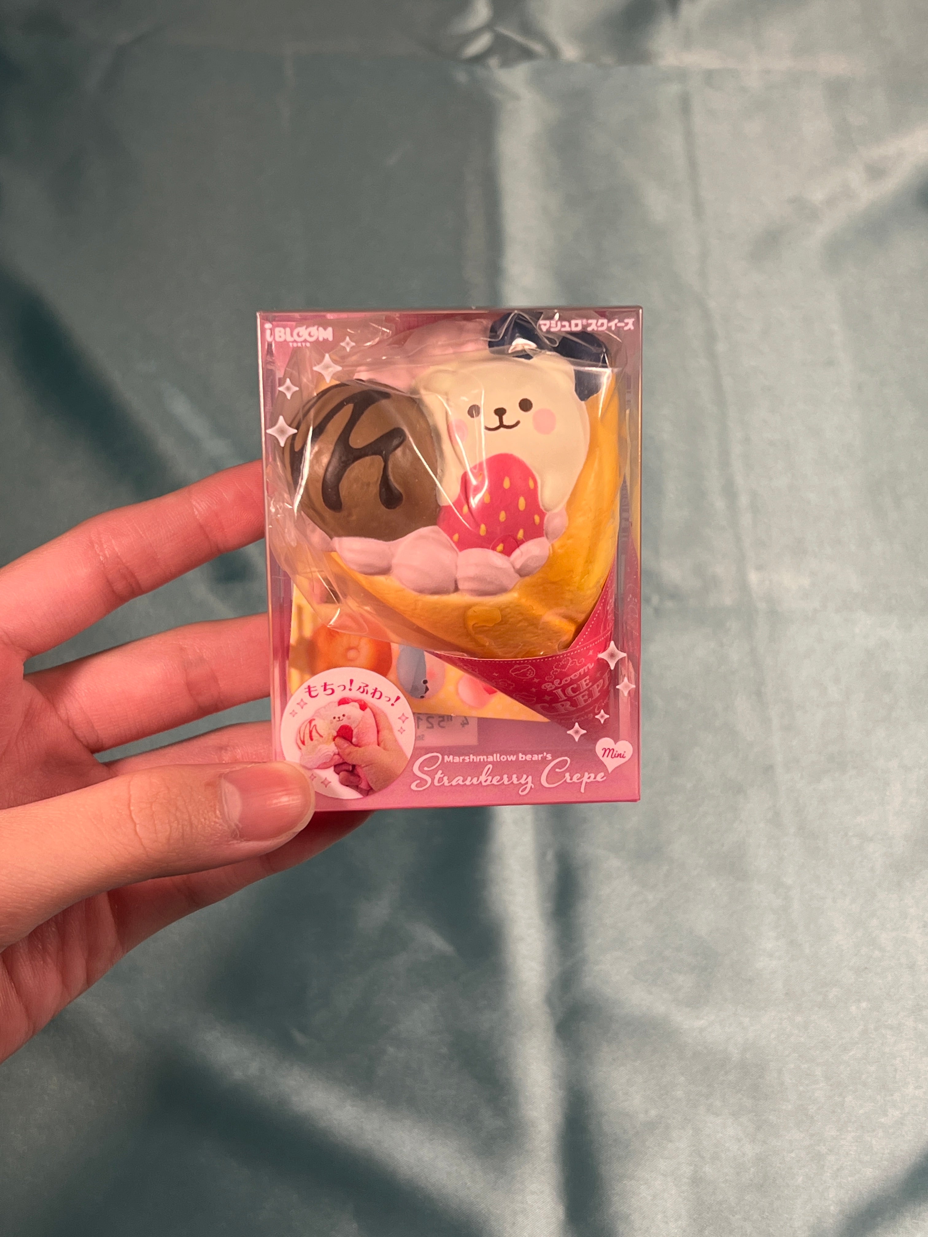 iBLOOM 棉花糖熊 草莓可麗餅 迷你軟軟｜香味 慢回彈 捏捏