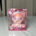 iBLOOM Angel Cat Misty Decora pink scented slow-rising squishy with cute angel wings and original collectible packaging. 