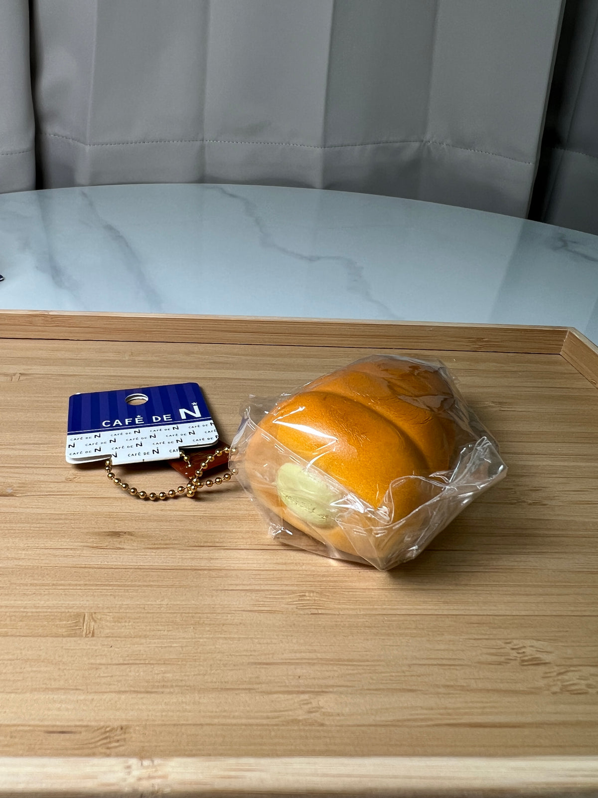 Cafe de N Custard Cornet Bread Squishy with original tag and packaging
