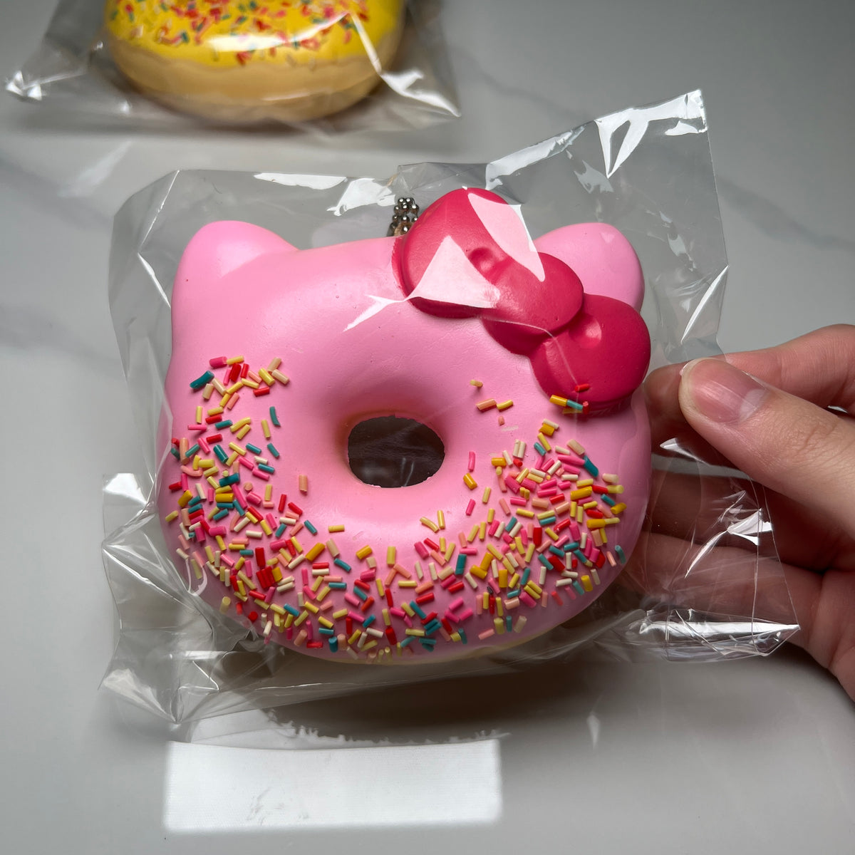 2017 Sanrio Hello Kitty Pink Donut Squishy Mascot Rare Vintage