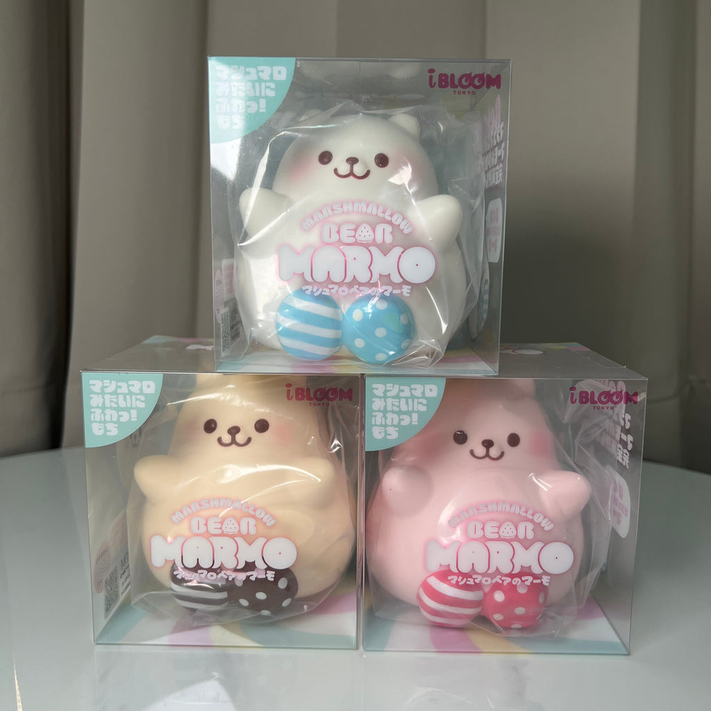 i-BLOOM Marshmallow Bear Marmo Squishy – Scented Bear with Socks