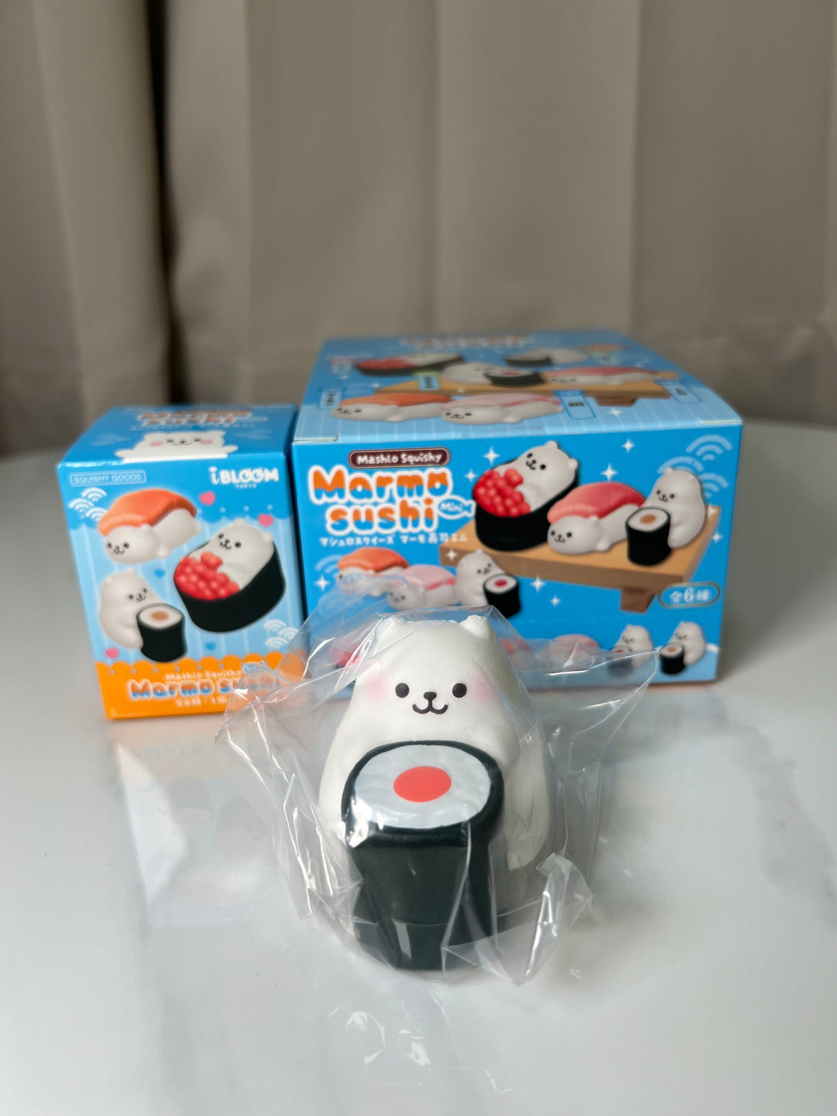 iBLOOM Marmo Sushi Mini Negitoro squishy with individual box and complete set box