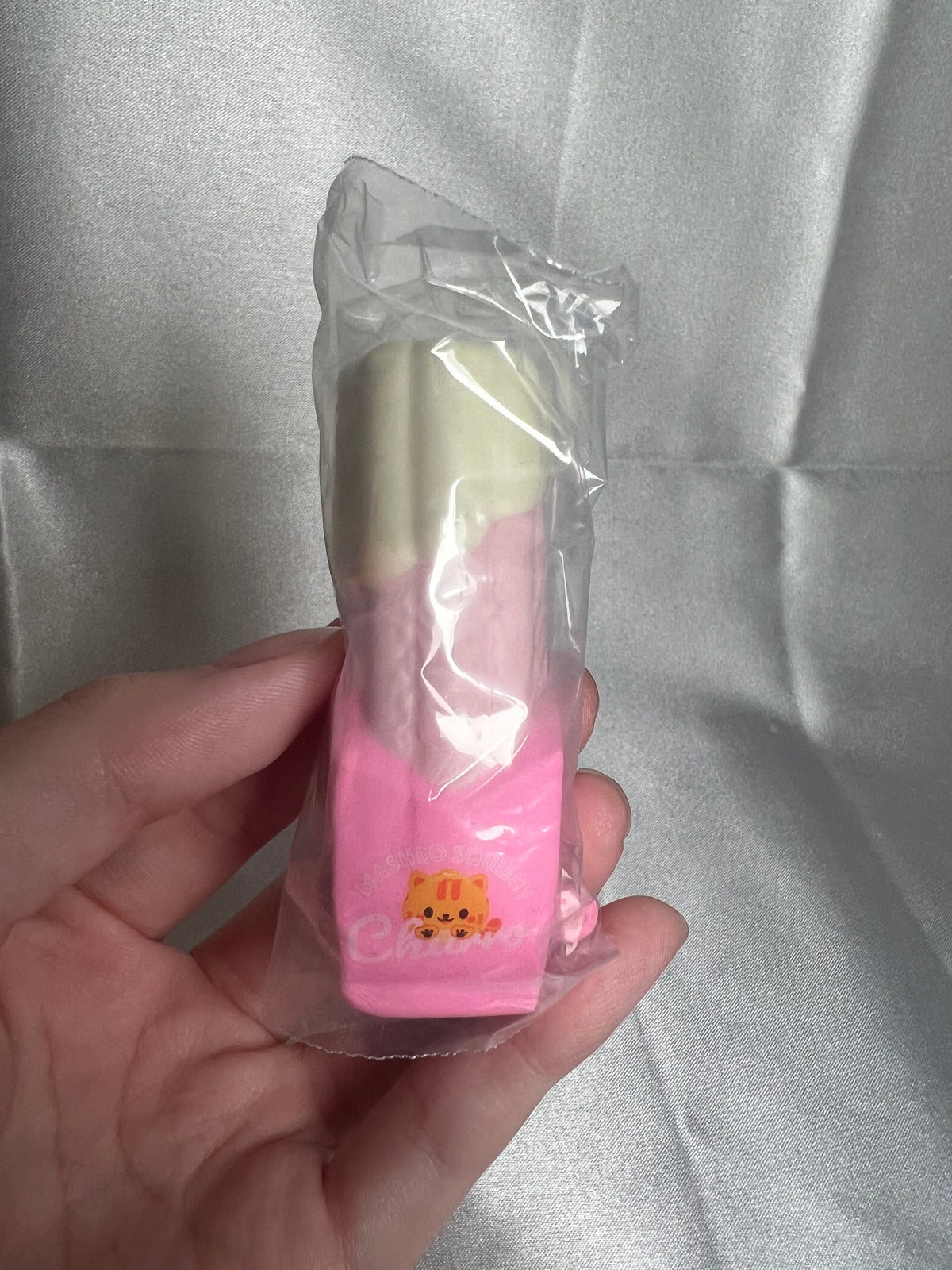 iBLOOM Mini Churro Strawberry Squishy Keychain – Marshmallow Dessert Toy