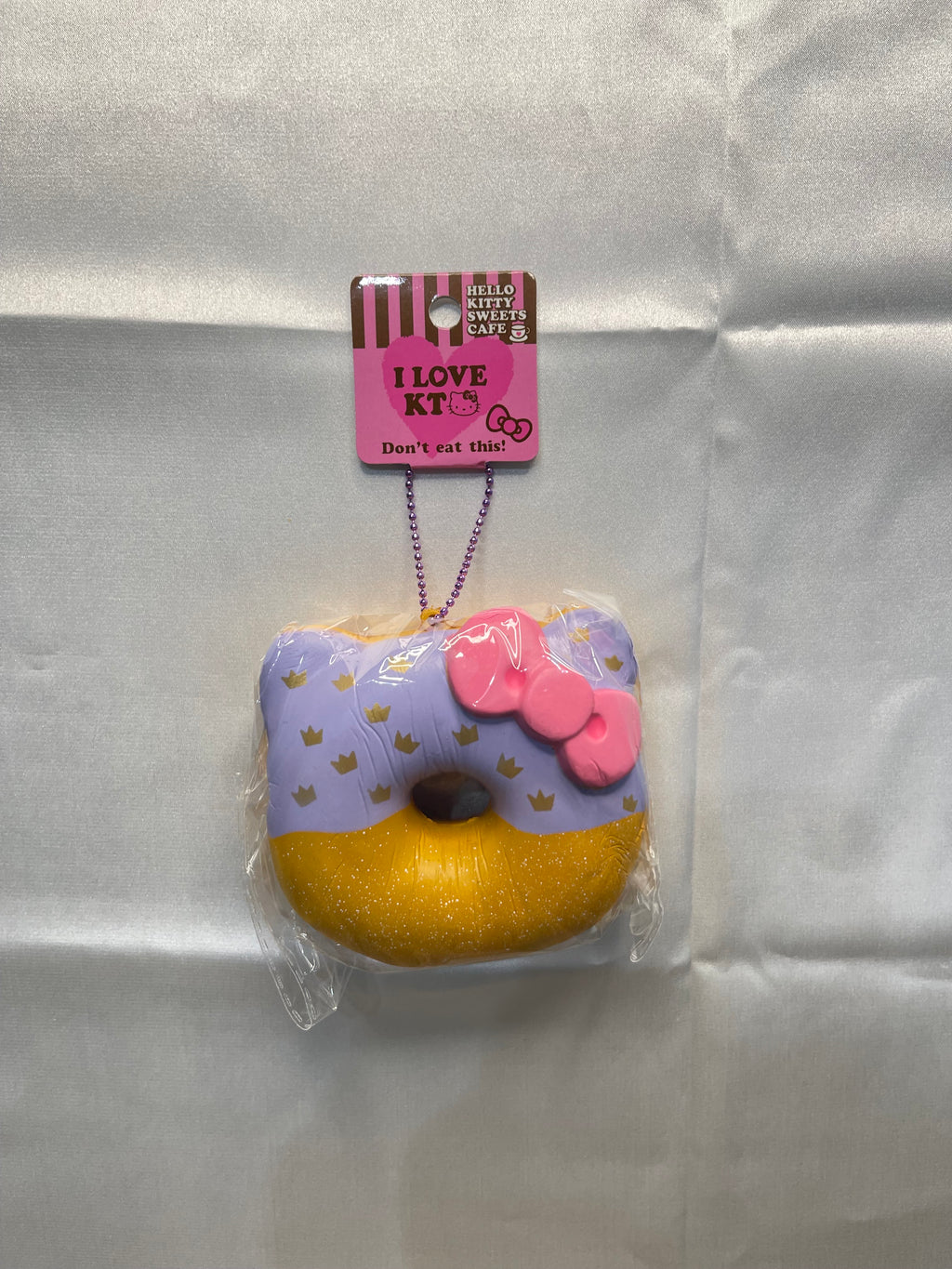 2018 Hello Kitty Donut Squishy Royal Brown pink bow Sanrio NIC
