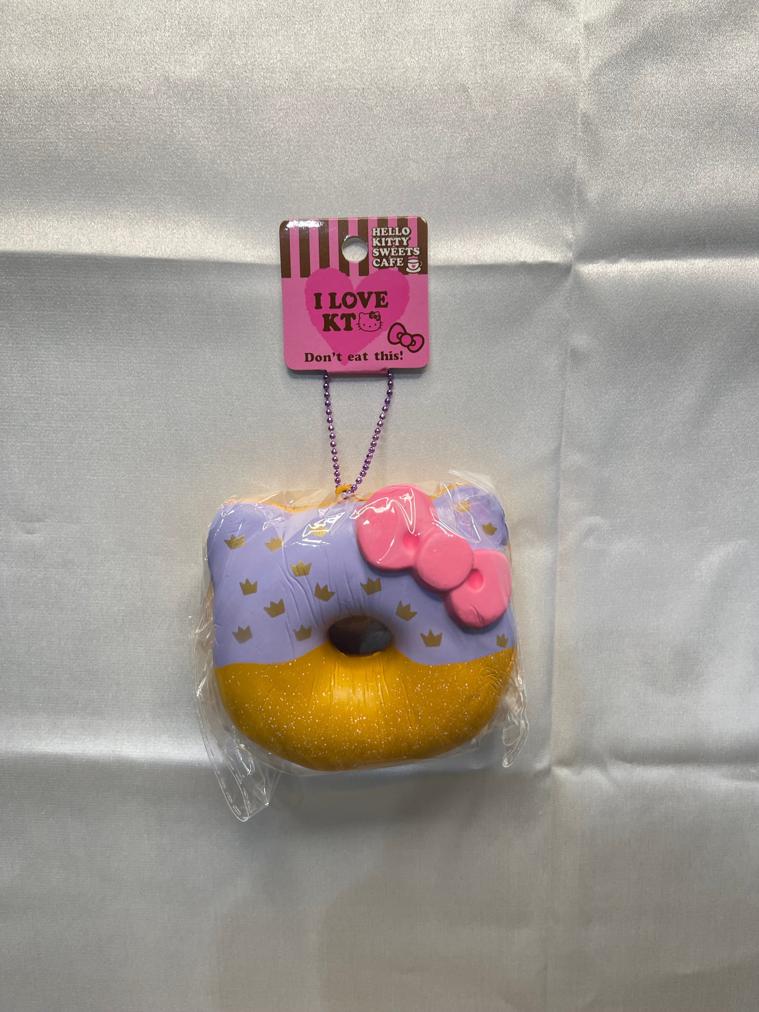 2018 Hello Kitty Donut Squishy Royal Brown pink bow Sanrio NIC