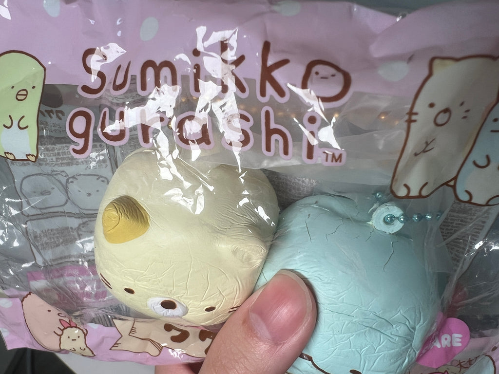 Rare 2019 BLOOM Sumikko Gurashi Nakayoshi Wakepan Squishy – Neko & Tokage