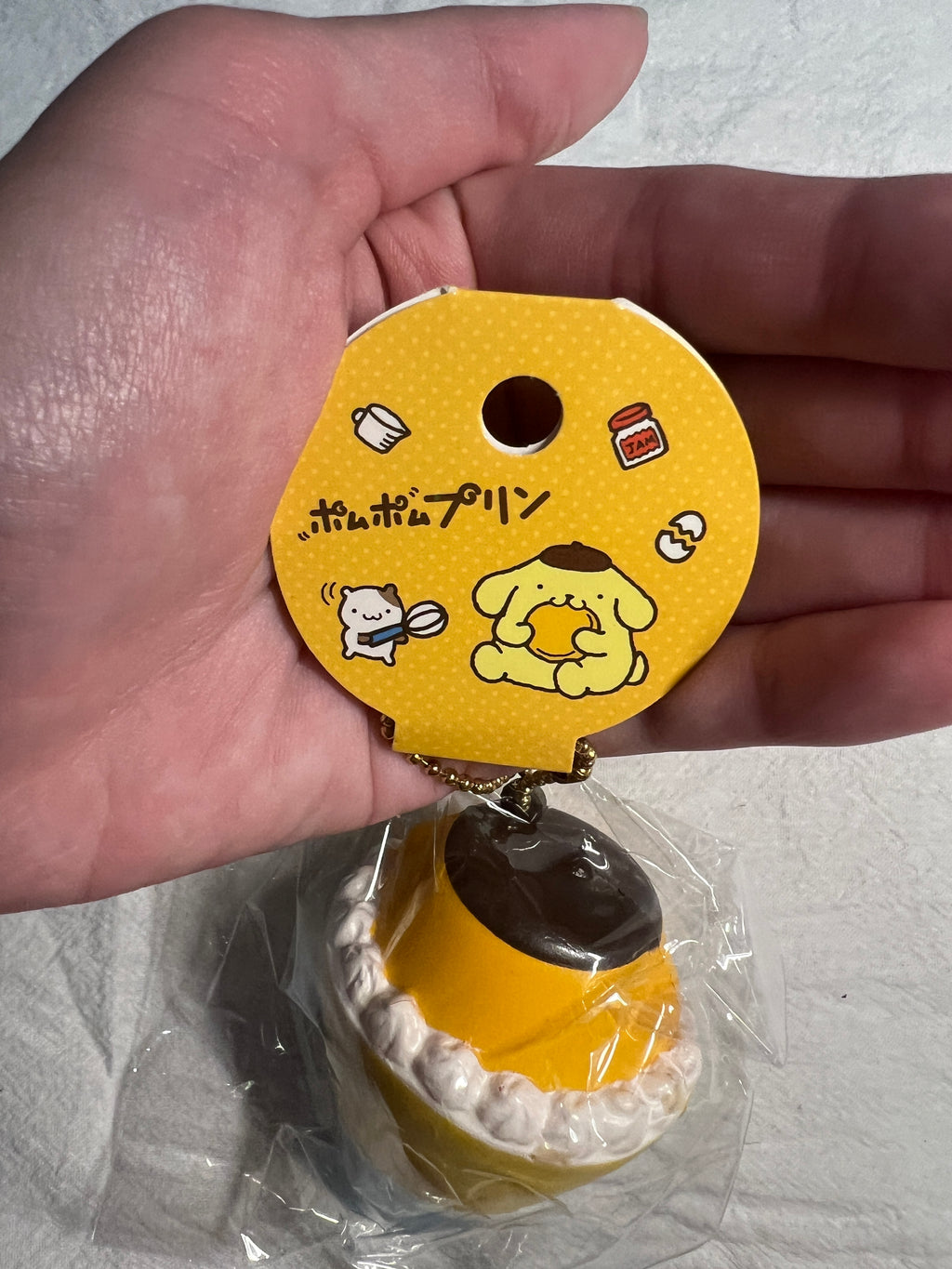Rare Pompompurin Squishy – Sanrio Crepe Soft Keychain Japan Collectible