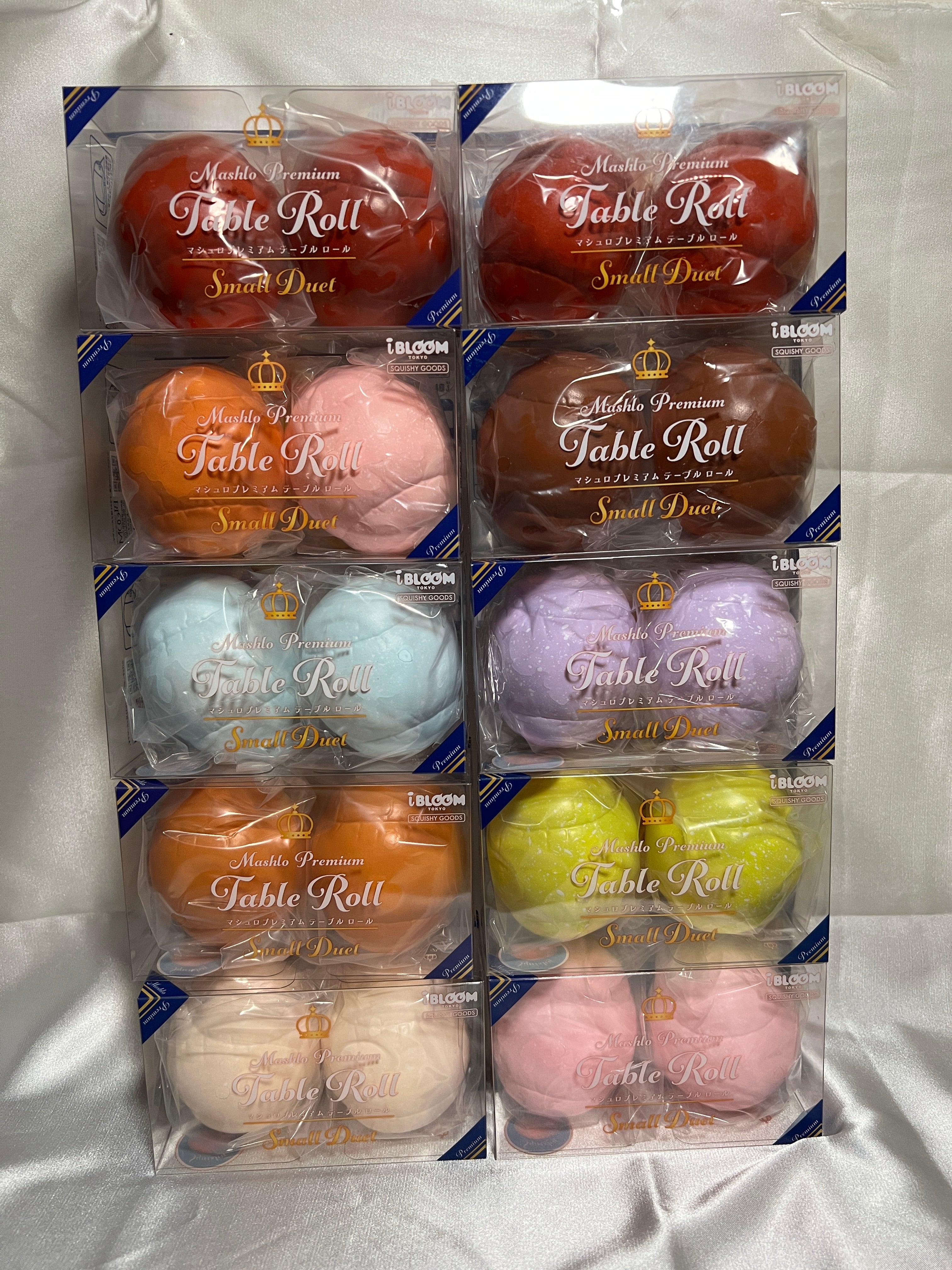 Rare iBLOOM Mashlo Premium Table Roll Small Duet Squishy Set – Collectible Toy