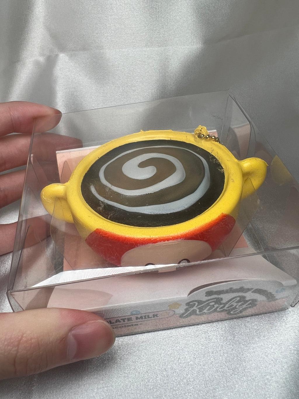 Waddle Dee Chocolate Milk Squishy Mascot top view in original clear display box