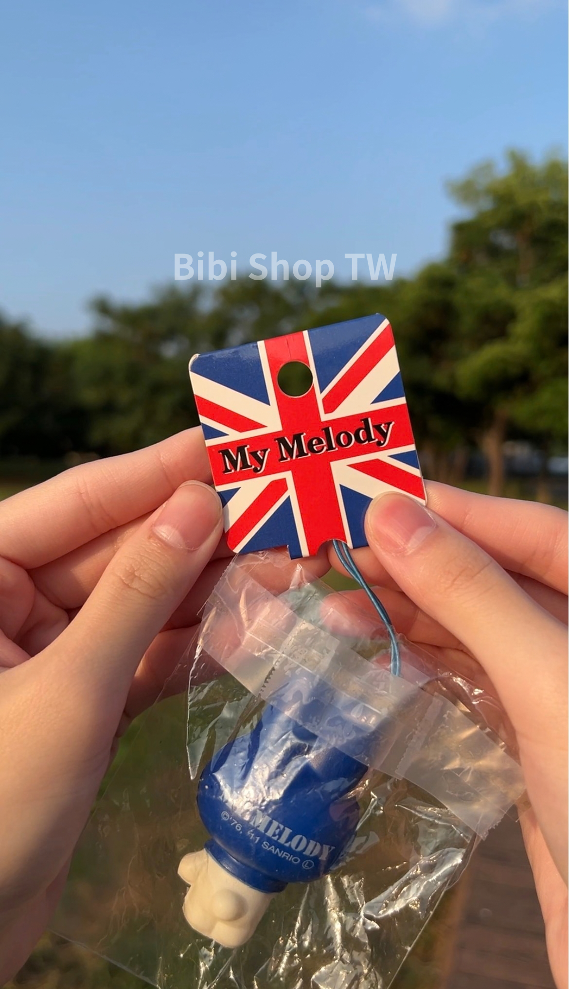 2011 NIC Sanrio My Melody Union Jack Squishy Keychain Original Tag Front Rare Vintage Discontinued