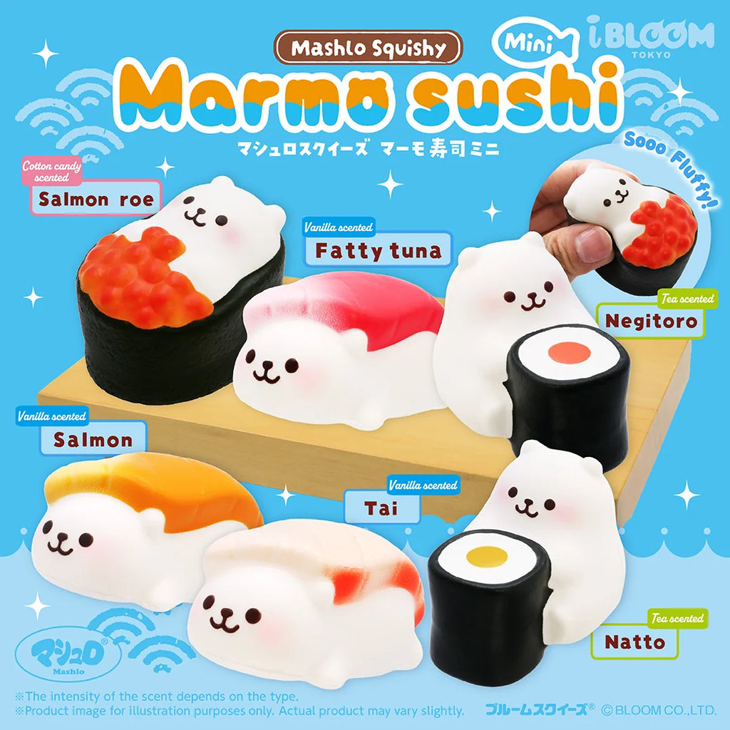 iBLOOM Marmo Sushi Mini Squishy – Choose Your Design / Complete Set of 6