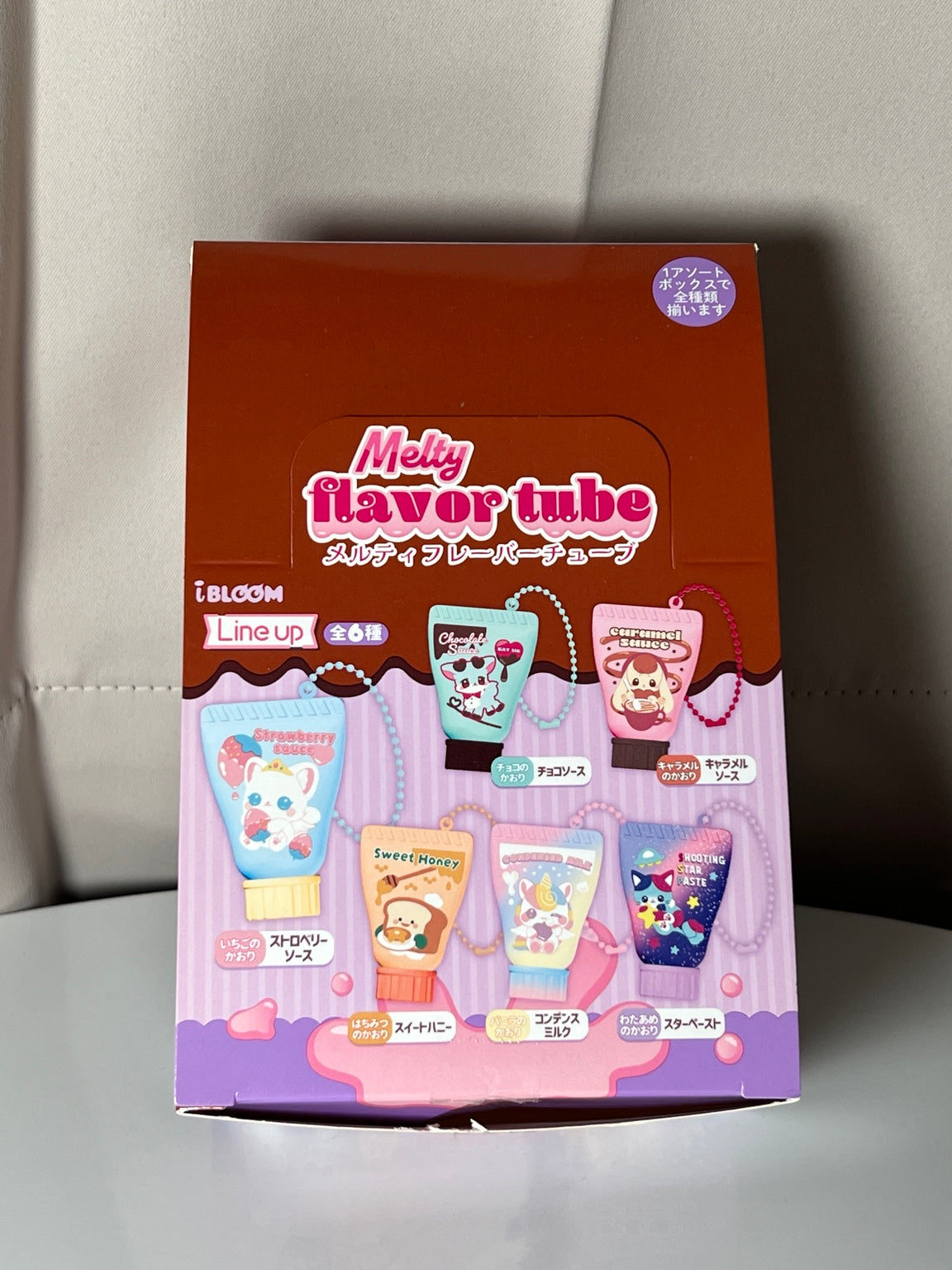 iBLOOM Melty Flavor Tube Squishy complete box with 6 scented mini tube designs