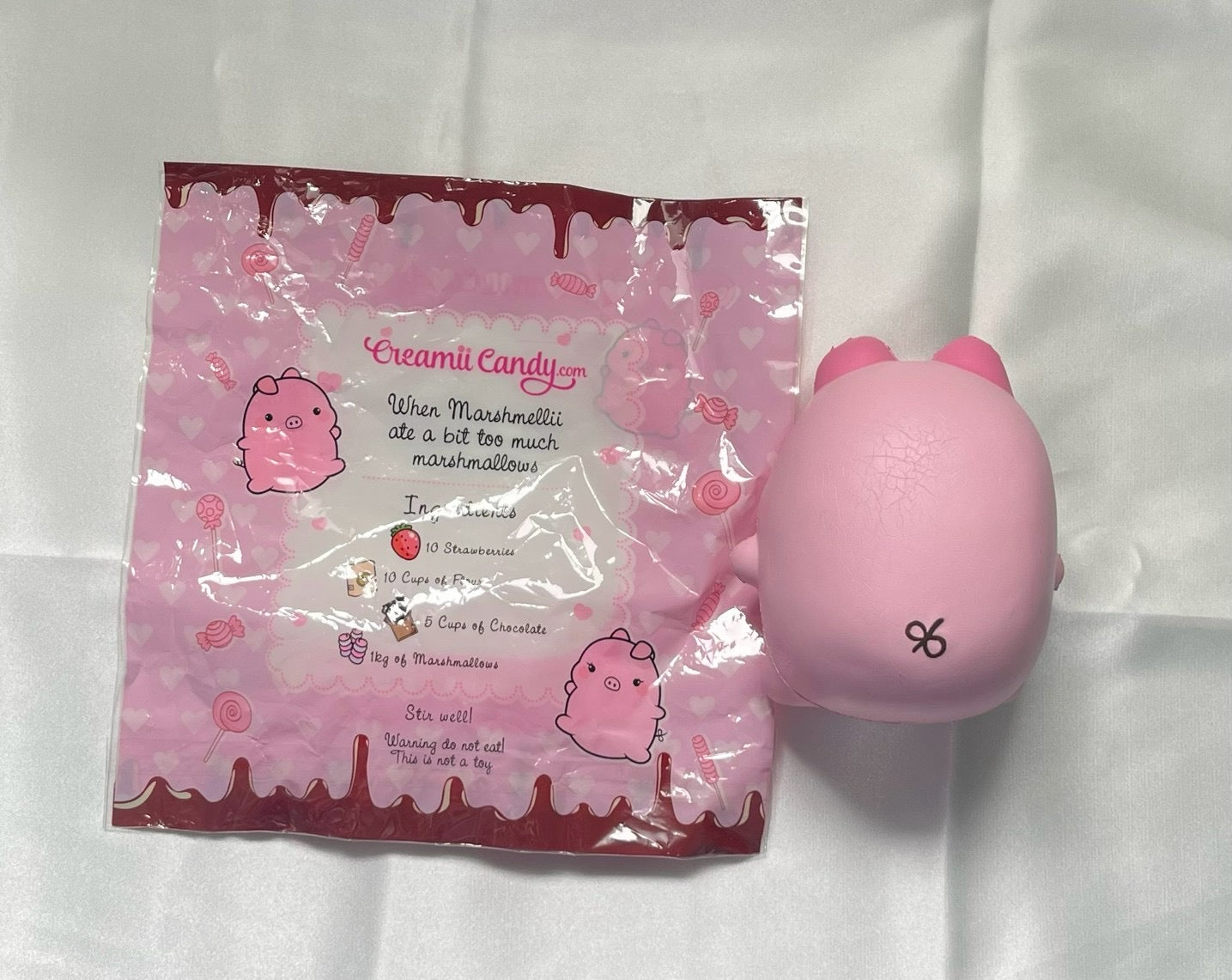 Jumbo Marshmallow Pig Squishy Puni Maru × Creamiicandy | Rare Marshmellii Pig Squishy
