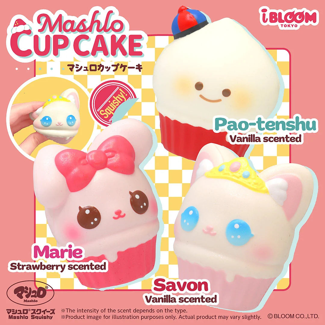 iBLOOM Mashlo Cupcake Squishy – Savon, Marie and Pao-tenshu