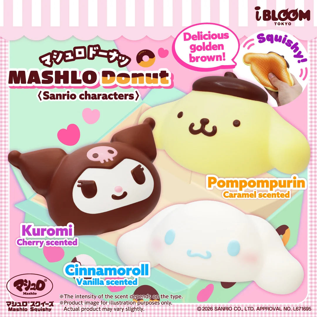 iBLOOM Sanrio Characters Mashlo Donut Squishy – Scented Slow Rising