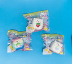Rare i-BLOOM Marmo Marshmallow Bear Chigiri Bread Squishy | Overseas Exclusive