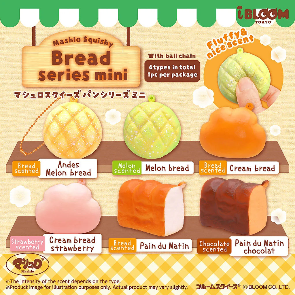 iBLOOM Mashlo Squishy Bread Series Mini | Scented Mini Bread Squishy