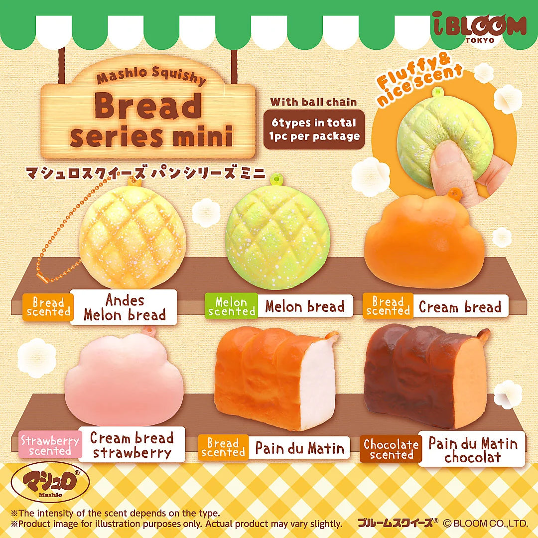 iBLOOM Mashlo Squishy Bread Series Mini | Scented Mini Bread Squishy