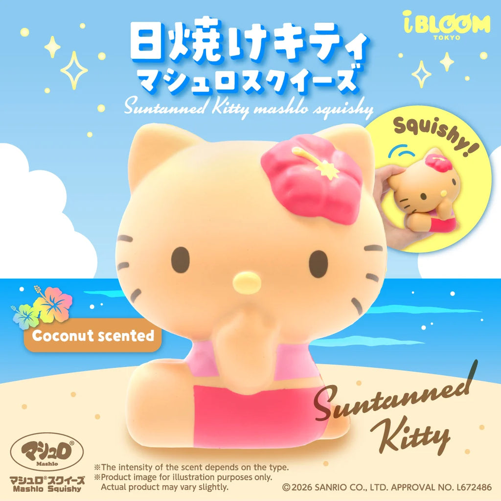 iBLOOM Sanrio Suntanned Hello Kitty Mashlo Squishy | Japan Limited Coconut Scented Squishy