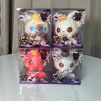 Four iBLOOM Devil Cat squishies in original boxes: Mocha, Schedel, Latte and Huram