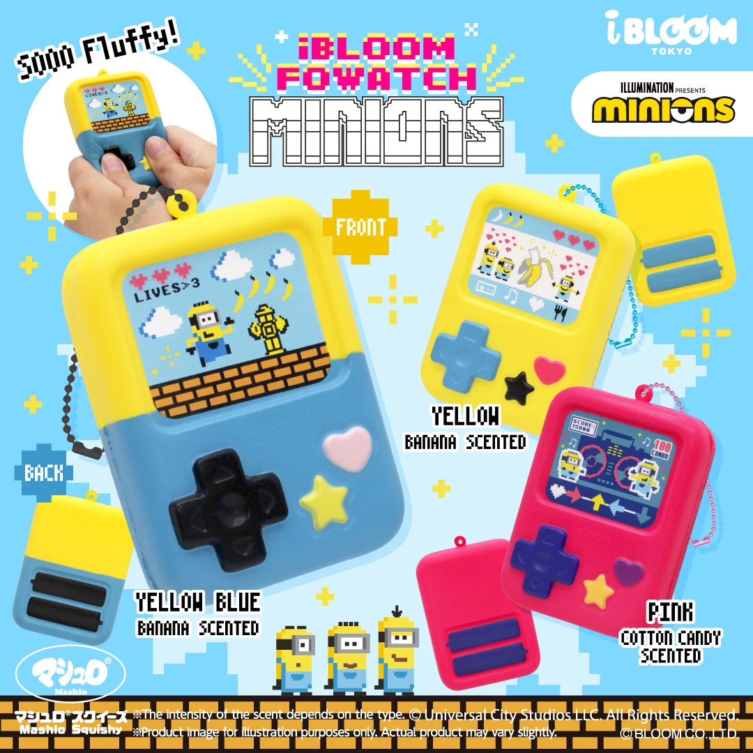 iBLOOM Fowatch Minions Squishy Japan Limited – Yellow Blue, Yellow and Pink