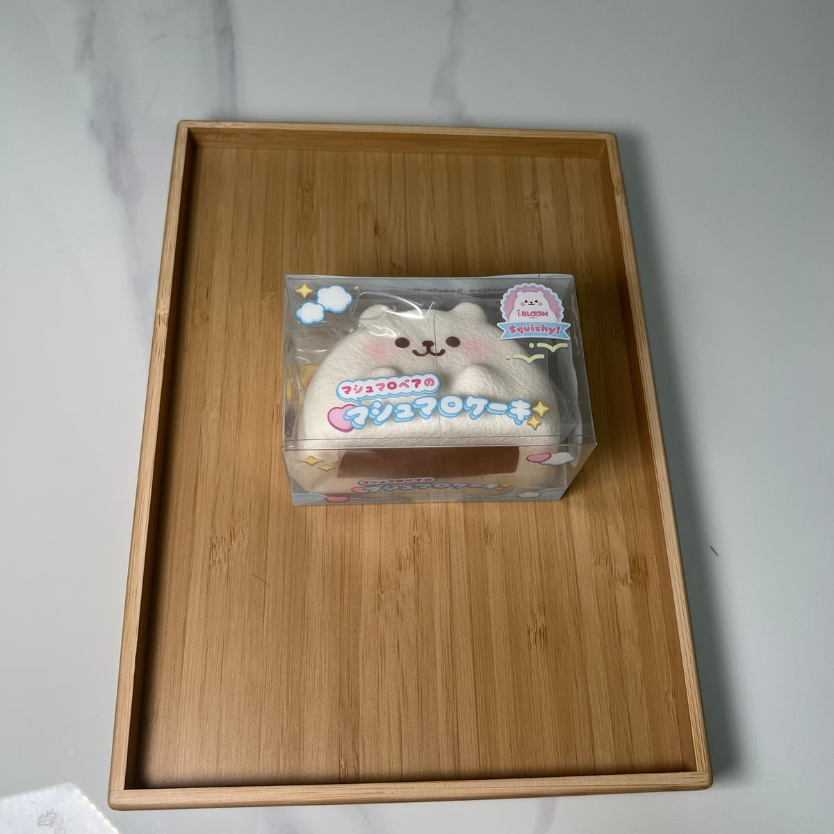 iBLOOM Marmo Marshmallow Cake white squishy in original box