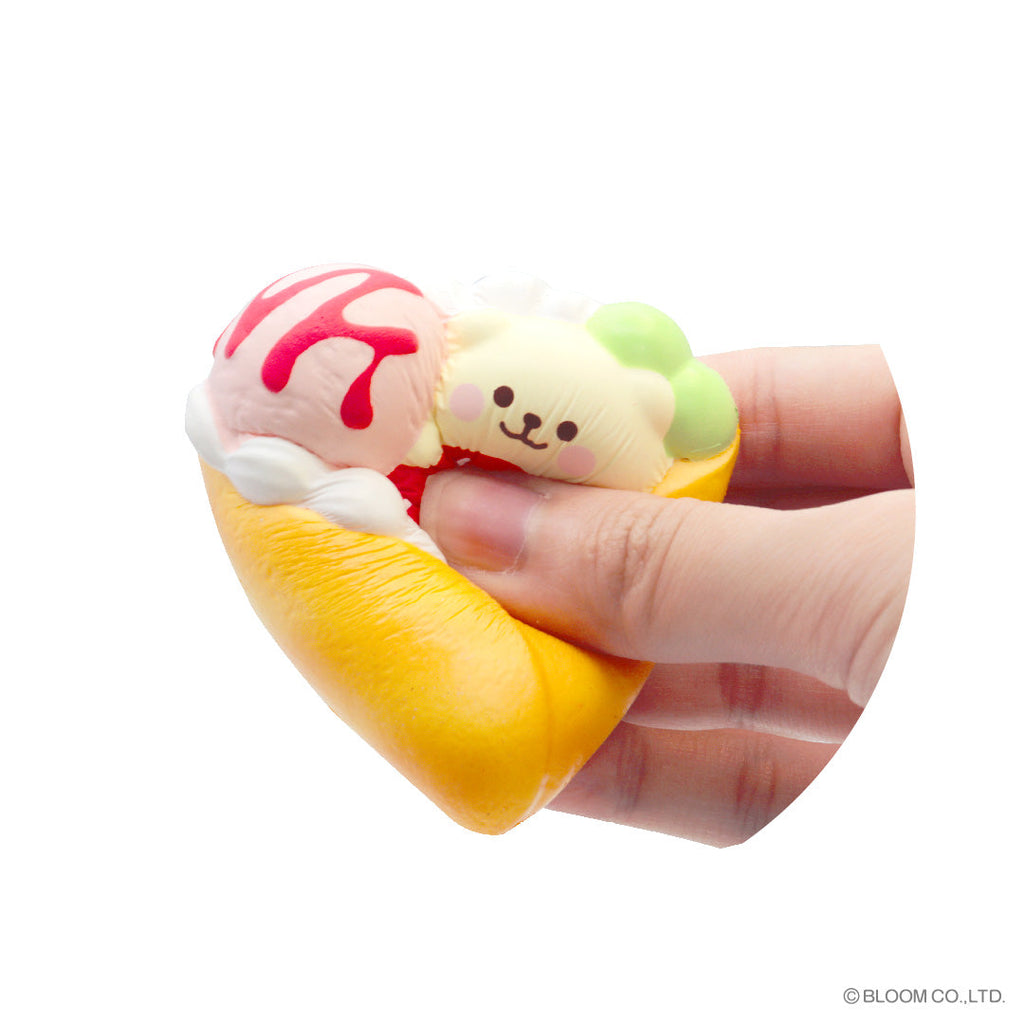 i-BLOOM Marshmallow Bear's Strawberry Crepe Mini detail image
