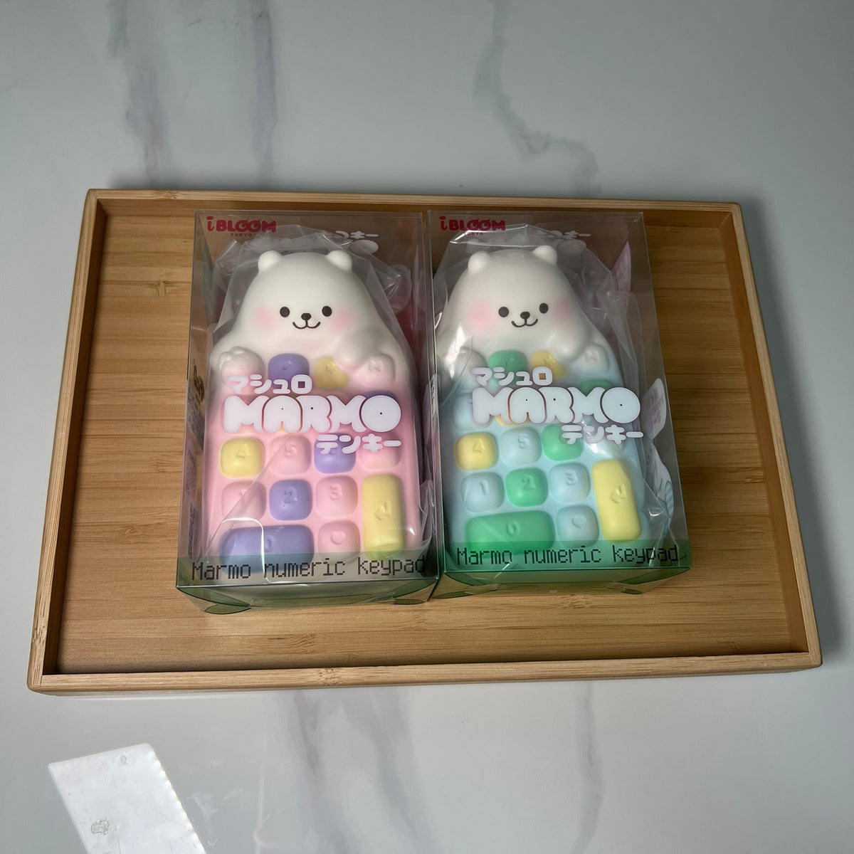 i-BLOOM Marmo Numeric Keypad Squishy pink and blue set of 2 with original packaging