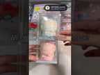 Unboxing pink and white i-BLOOM bear squishies, showing authentic slow rising squishy toys